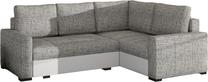 Kampinė sofa Corona Berlin 01, Soft 17, balta sp./pilka sp., dešininė, 162 x 235 cm x 90 cm