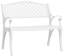 Lauko suoliukas VLX Cast Aluminium 317746, balta sp., 102 cm x 50 cm x 83 cm