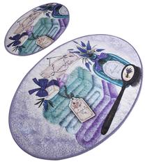 Vonios kilimėlių rinkinys Foutastic Lavender 359CHL1527, įvairių spalvų, 100 cm x 60 cm
