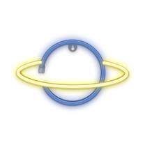 Dekoracija "Planeta" Force Lighting Saturn su LED apšvietimu, mėlyna sp./geltona sp.