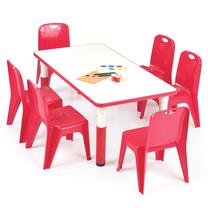 Vaikiškas stalas V-CH-SIMBA-ST-PROSTOKĄT-CZERWONY#####, 115 cm x 60 cm x 46 cm