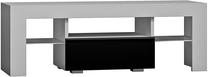ТВ стол Pro Meble Milano 110, белый цв./черный цв., 110 см x 35 см x 45 см