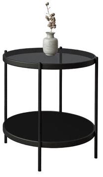 Kavos staliukas Kalune Design Nord, juoda sp./tamsiai pilka sp., 55 cm x 55 cm x 50 cm