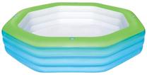 Baseinas, vaikiškas Bestway Deluxe Octagon, mėlyna sp./žalia sp., 251 x 51 cm