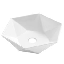 Prekė su pažeista pakuote. Vonios praustuvas Invena Naksos CE-55-001-C, keramika, 53.5 cm x 46.5 cm x 14.5 cm, balta sp.