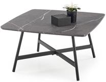 Kavos staliukas Ferrara Marble, juoda sp./pilka sp., 75 cm x 75 cm x 41 cm