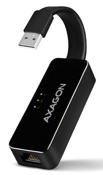 Adapteris Axagon ADE-XR USB 2.0 A male, RJ-45, 0.05 m, melna krās.
