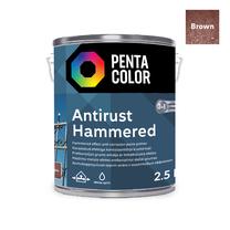 Emaliniai dažai, universalūs Pentacolor Anti Rust Hammered, blizgus, 2.5 l, ruda sp.