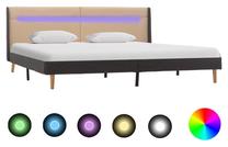 Lova dvigulė VLX Bed Frame, 160 x 200 cm, kreminė sp., be čiužinio, su grotelėmis