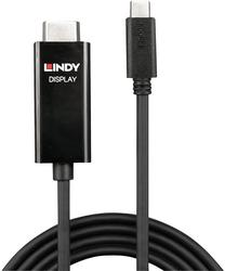 Vads Lindy HDMI, USB Type C, 1 m