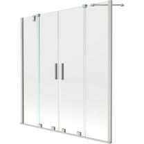 Vannas siena Mexen Velar Duo, 140 cm x 150 cm, sudraba krās./caurspīdīgs