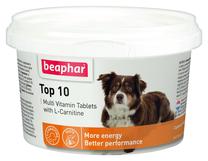 Vitaminai šunims Beaphar Top 10 Multi Vitamin Tablets With L-Carnitine, 0.25 kg