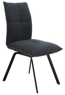 Valgomojo kėdė Home4you Eddy 10339, juoda sp./tamsiai pilka sp., 56 cm x 50 cm x 89 cm