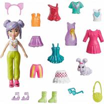 Žaislinė figūrėlė, su priedais Mattel Polly Pocket Dress Up HKV94, 19 vnt., įvairių spalvų