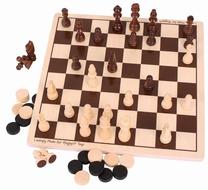 Šachmatai Bigjigs Toys Draughts And Chess Se BJ789