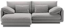 Kampinė sofa Micadoni Torino Structured, šviesiai pilka sp., kairinė, 220 x 170 cm x 83 cm