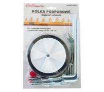 Papildomas ratukas CarCommerce, plastikas, balta sp./juoda sp., 12", 2 vnt.