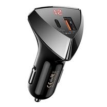 Automobilinis įkroviklis Remax Alien II RCC232, USB-C/USB-A, juoda sp., 45 W