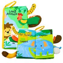Bērnu grāmata Lean Toys Land Animals, 22 cm, daudzkrāsaina