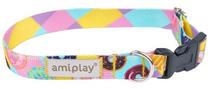 Ошейник для собак Amiplay Be Happy, многоцветный, 350 - 500 мм x 25 мм, 35-50