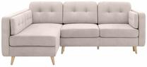 Kampinė sofa - lova Cornet, smėlio ruda sp., kairinė, 175 x 228 cm x 85 cm