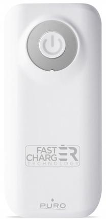 Lādētājs-akumulators (Power bank) Puro, 5200 mAh, balta krās.