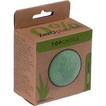 Sūklis sejas attīrīšanai Top Choice Soft Konjac Aloes Plus 37269, zaļa krās.