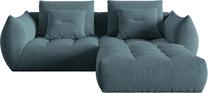 Modulinė sofa Micadoni Home Bloom Velvet, mėlyna sp., 232 x 216 cm x 95 cm