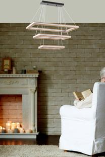 Valgusti rippuv Opviq Chandelier Bergama 3 Lu Ceviz, pruun v. / must v.