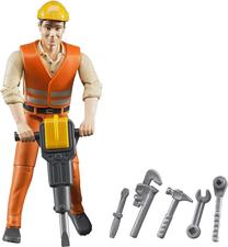 Комплект Bruder bWorld 60020, 10.7 см, 7 шт., oранжевый цв./серый цв.