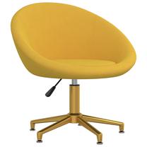Darba krēsls VLX Swivel Office 3089563, 66.5 x 58.5 x 68 - 80 cm, dzeltena krās.