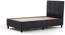 Lova viengulė Kalune Design Hira, 90 x 190 cm, antracito sp., be čiužinio, su grotelėmis