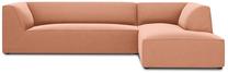 Kampinė sofa Micadoni Home Ruby 4 Seats, rožinė sp., dešininė, 273 x 180 cm x 69 cm
