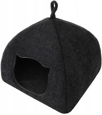 Kaķu māja Hobbydog Igloo 2.0, melna krās., 38 cm x 38 cm