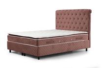 Lova viengulė Kalune Design Sonata V2, 90 x 190 cm, rožinė sp., su čiužiniu