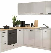 Virtuvės baldų komplektas Junona Line, balta sp./golden craft oak sp., 2 m