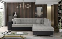 Kampinė sofa Pieretta Berlin 01, Soft 11, juoda sp./pilka sp., dešininė, 205 x 260 cm x 80 cm