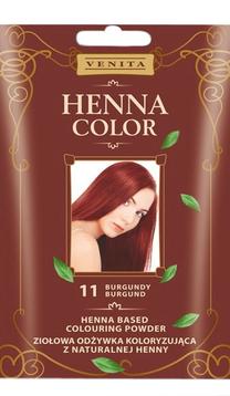 Krāsainais pūderis Venita Henna Color, burgundy krās., Burgundy 11, 25 ml