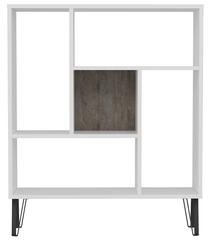 Pastatoma lentyna Kalune Design Arven 935CMN1169, balta sp./šviesiai pilka sp., 107.8 cm x 90 cm x 25 cm