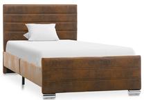 Lova viengulė VLX Bed Frame, 100 x 200 cm, ruda sp., be čiužinio, su grotelėmis