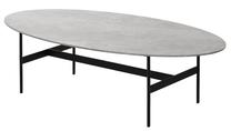 Kavos staliukas Miloo Varius L, balta sp./juoda sp., 140 cm x 70 cm x 40 cm