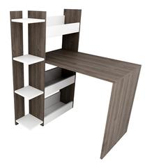Rašomasis stalas Kalune Design Dole 550ARN1119, 90 cm x 85 cm, 120 cm, balta sp./riešuto sp.