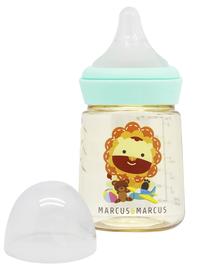 Bērnu pudele dzeršanai Marcus & Marcus PPSU Transition Feeding Bottle Marcus, 180 ml, 0 mēn., zila krās./oranža krās.