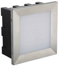 Įleidžiamas lauko šviestuvas Su-Ma Mur, 3.5W, LED, IP65, sidabro sp., 6.5 cm x 13.5 cm