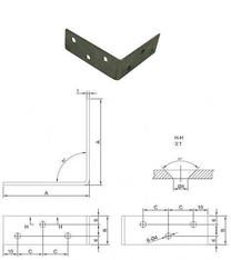 Уголок Haushalt, 3.2 см x 1.5 см x 3.2 см, никелевый цв.