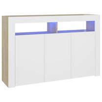 Komoda VLX 804342, ąžuolo sp./balta sp., 75 cm x 115.5 cm x 30 cm