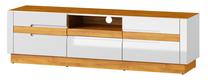 ТВ стол Szynaka Meble 25, дубовый цв./белый цв., 160 см x 40 см x 46 см