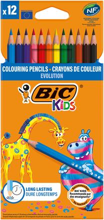 Krāsainie zīmuļi Bic Evolution, 12 gab.