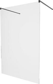 Dušas siena Mexen Kioto Walk-In, 100 cm x 200 cm, melna krās./rūdītais