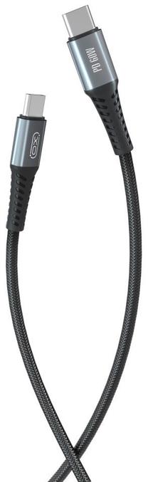 Laidas XO NB-Q167 PD USB-C - USB-C, 2 x USB-C, 100 cm, juoda sp., 60 W